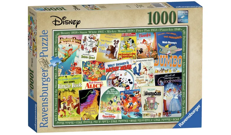 Disney Vintage Movie Posters Jigsaw - 1000 pieces
