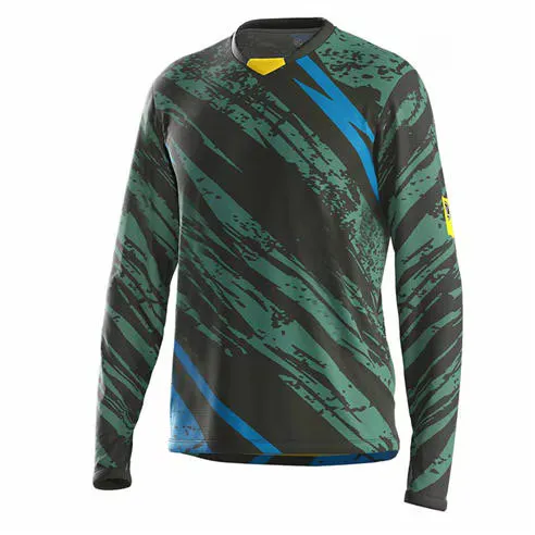 Bicycle Line Men's Ponente UPF 30+ V-Neck Long Sleeve Cycling Jersey