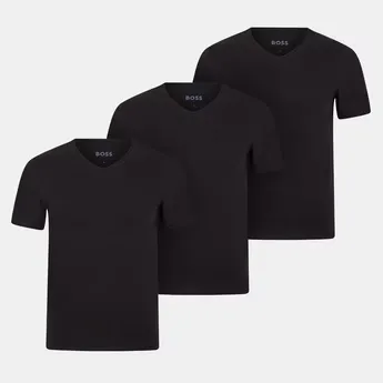 Boss Mens BOSS Bodywear 3 Pack T-Shirts - Soft Breathable Fabric with Logo Detail