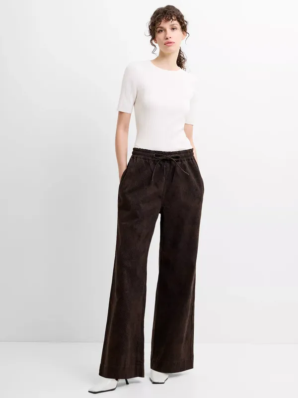 French Connection Dallas Snake Print Straight Jeans, Chocolate Brown
