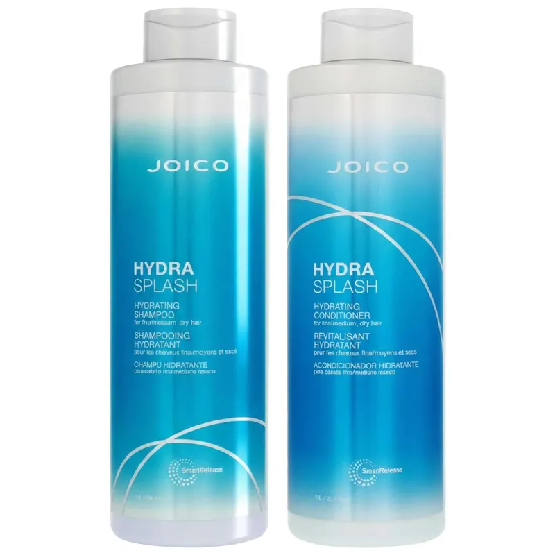 Joico Duo: Hydrasplash Hydrating Shampoo 1000ml & Conditioner 1000ml