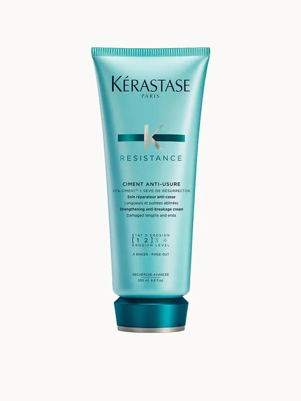 Kérastase Resistance Ciment Anti-Usure Daily Strengthening Conditioner for Damaged, Brittle Hair with Vita-Ciment Complex 200ml