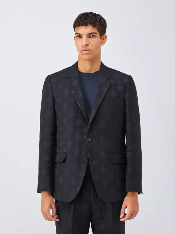 John Lewis x LABRUM Cowrie Jacquard Texture Blazer, Black