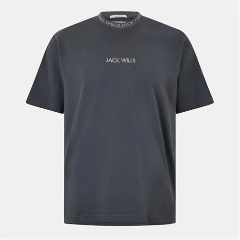 Jack Wills Jacquard T-Shirt Mens