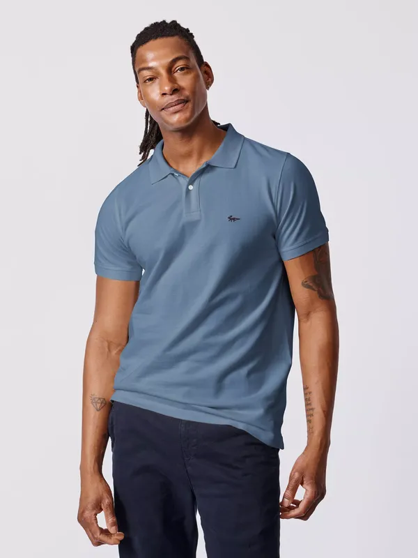 Aubin Marcel Cotton Regular Fit Short Sleeve Polo Shirt