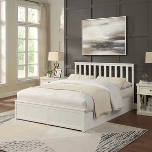 Selena Ottoman Bed - White / Double