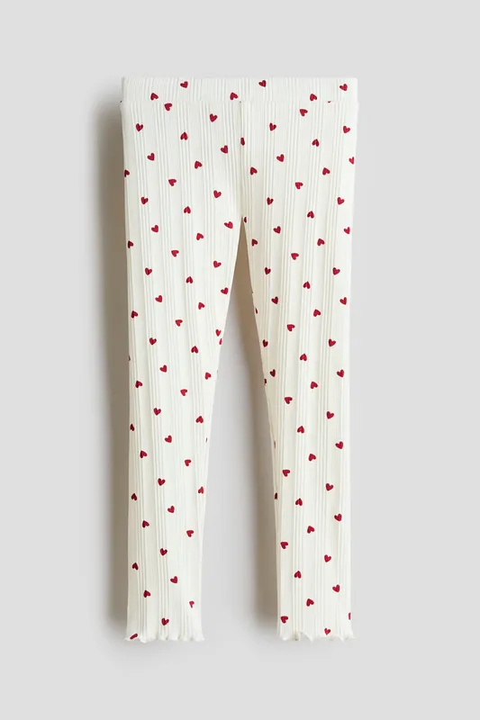 Ribbed cotton leggings