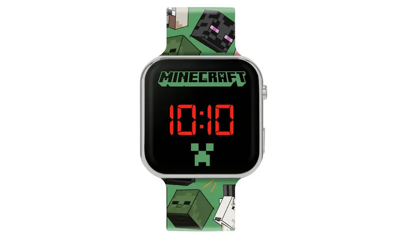 Minecraft Kids Green Plastic Strap Watch 