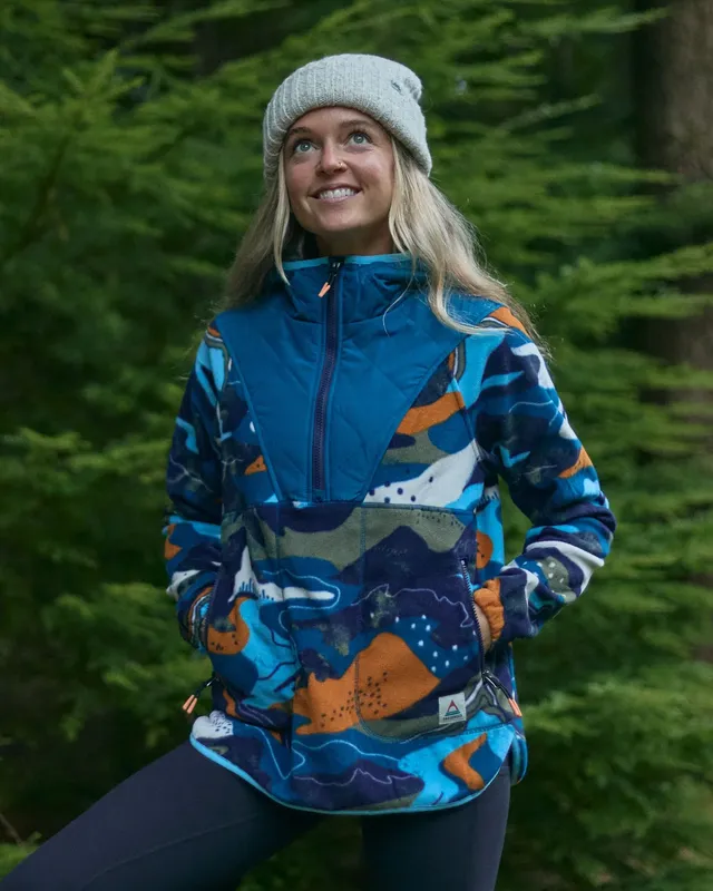 Passenger Clothing Juana Polar Hooded Fleece - Adventure Tidal Blue