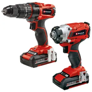 Einhell Power X-Change 18V Cordless Combi Drill & Impact Driver Twin Pack 2 x 2.0Ah