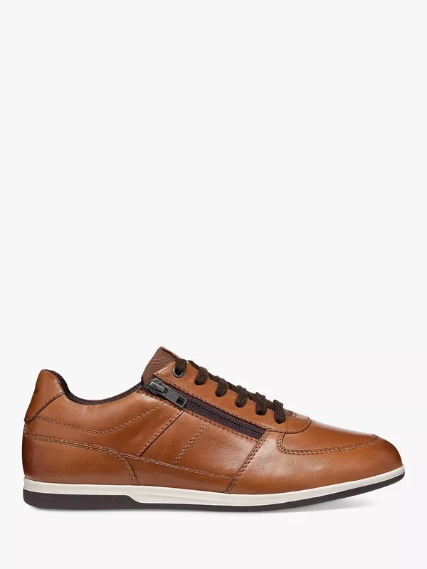Geox Renan Trainers, Brown Cotto