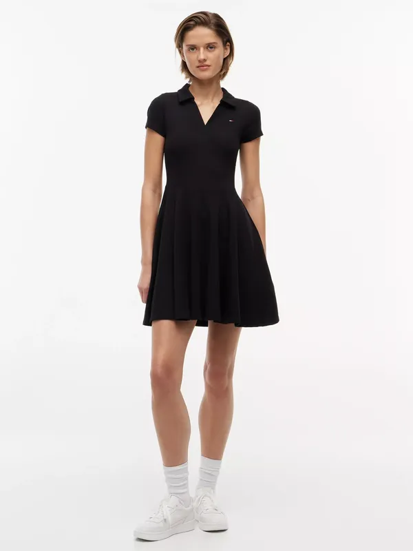 Tommy Hilfiger Ribbed Polo Mini Dress