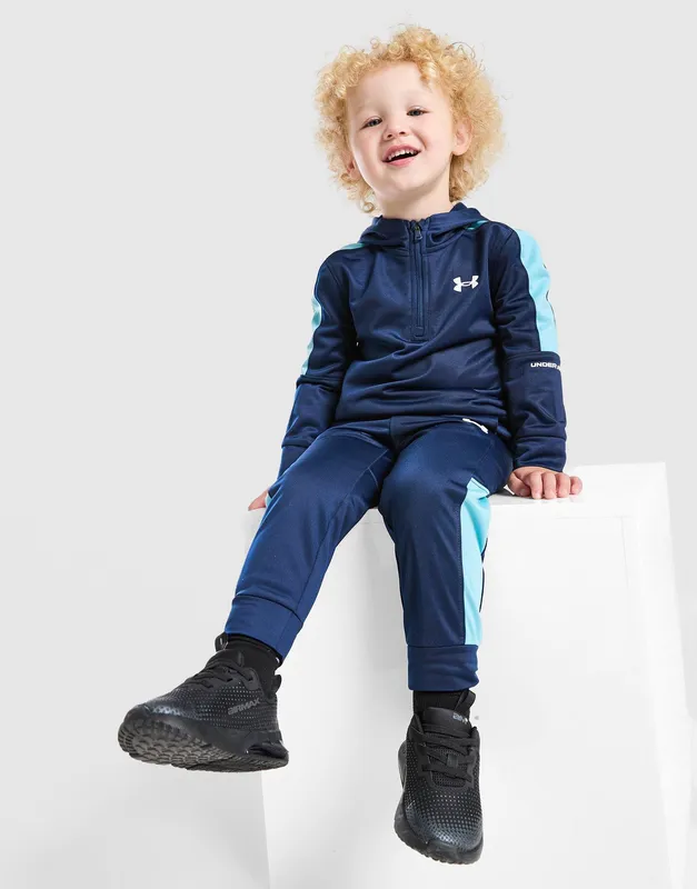 Under Armour Poly Colour Block 1/4 Zip Tracksuit Infant