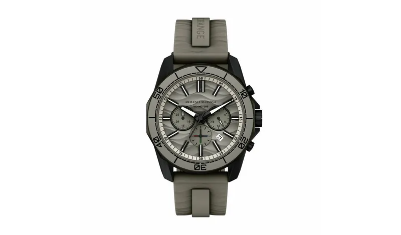 Armani Exchange Men's AX1971 Grey Silicone Strap Watch
