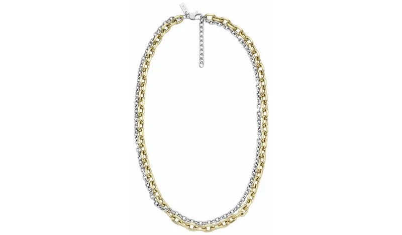 Armani Exchange Men's Stainless Steel Double Chain Necklace