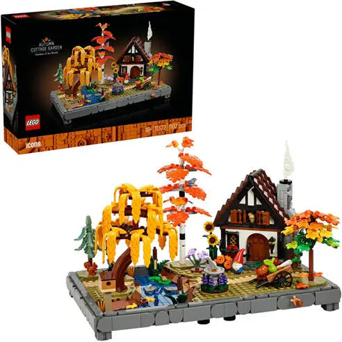 LEGO Icons Autumn Cottage Garden Model Kit for Adults 11372