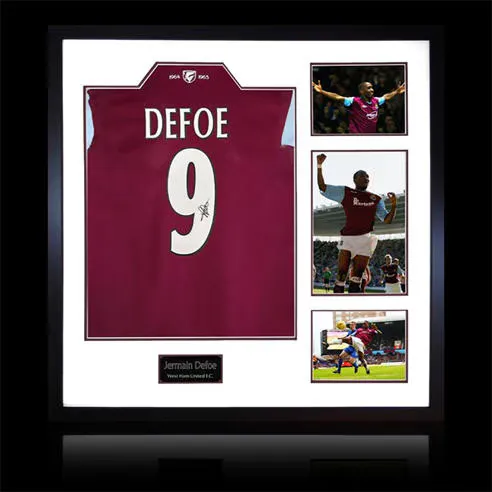 The Fan Cave Jermain Defoe Signed West Ham Shirt Elite Frame
