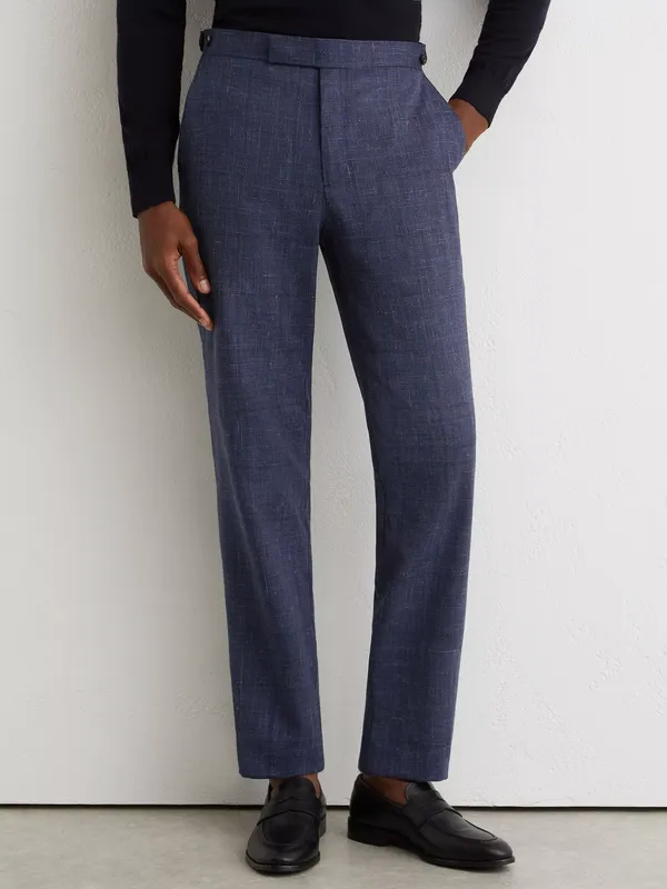 Reiss Penso Wool Rich Suit Trousers, Navy