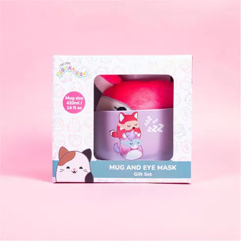 Squishmallows Fifi the Fox Mug and Eye Mask Novelty Gift