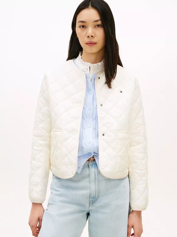 Tommy Hilfiger Quilted Water Repellent Jacket, Beige