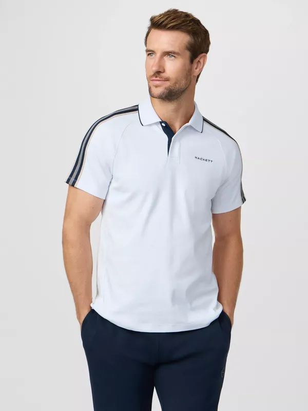 Hackett London Sport Tape Cotton Polo Shirt