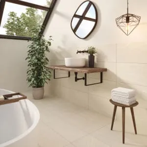 Wickes Sigford Sand Matt Porcelain Wall & Floor Tile - 600 x 300mm