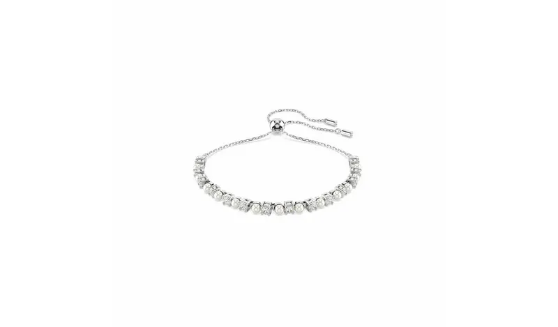 Swarovski Rhodium Plated Matrix Tennis Bracelet