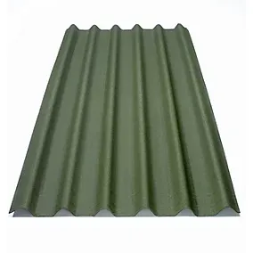 Onduline Green Bitumen Corrugated roofing sheet (L)2m (W)820mm (T)2.6mm