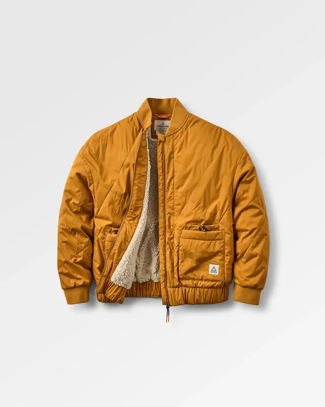 Passenger Clothing Lucia Sherpa Lined Bomber Jacket - Golden Brown