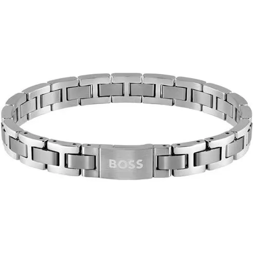Boss Men's Metal Link Bracelet with Magnetic Closure