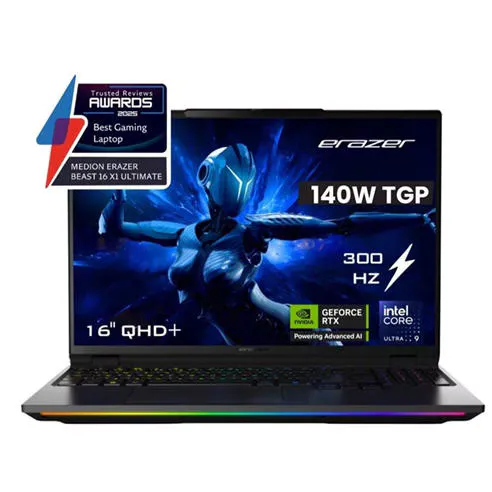Medion Erazer Beast 16 X1 Ultimate AMD Ryzen 9-9955HX 32GB DDR5 1TB RTX 5090 16 300Hz Gaming Laptop