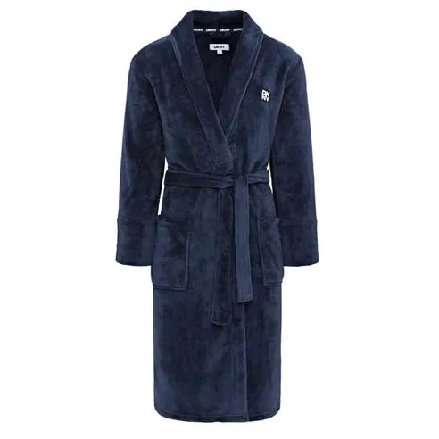 DKNY Mens Fleece Robe Trash Pandas