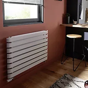 GoodHome Wilsona CH6201000DW Double White Horizontal Designer 3071BTU Radiator, (W)1000mm x (H)620mm