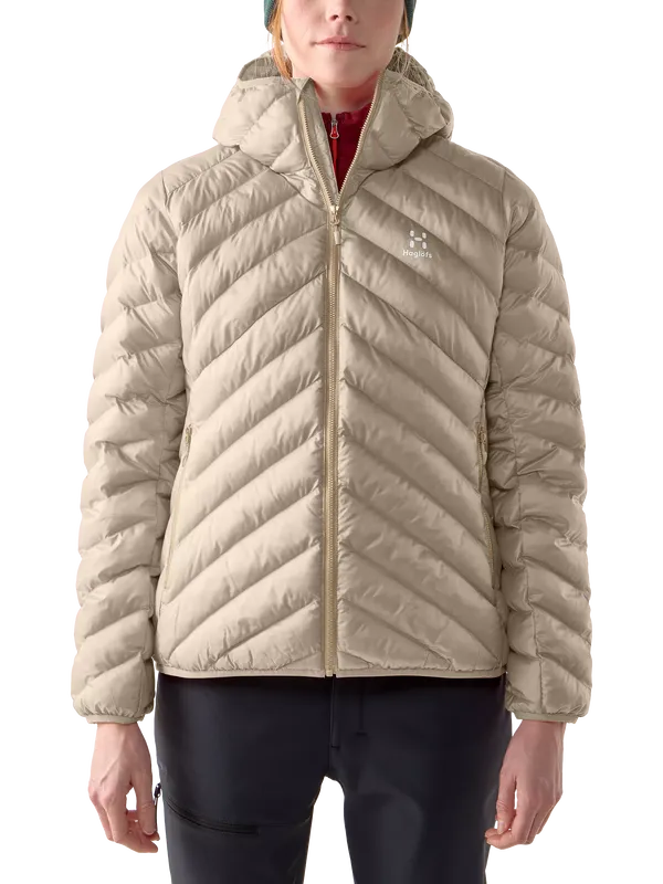 Haglöfs Women's Sarna Mimic 2 Hooded Jacket, Chalk Beige