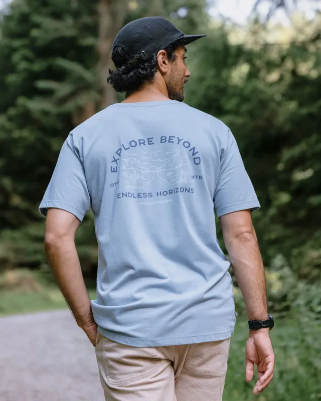 Passenger Clothing Horizons T-Shirt - Faded Denim