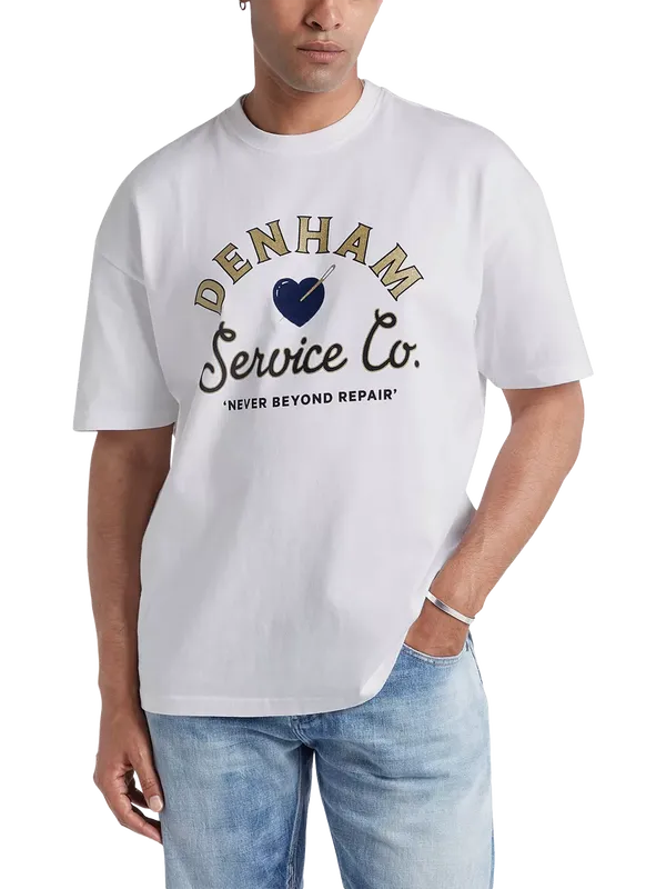 DENHAM Graphic Print Cotton T-Shirt