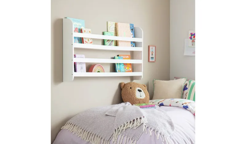 Habitat Kids Scandinavia Wall Mounted Wide Shelf - White
