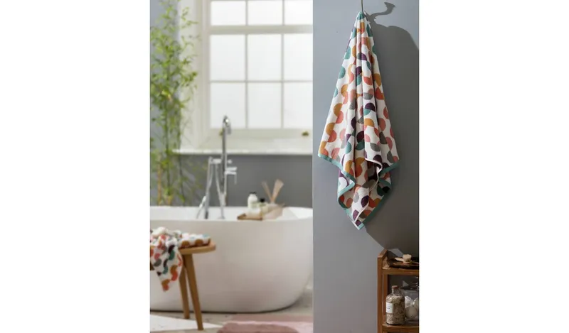 Habitat Brights Geo Tufted 2 Pack Face Cloth - Multicolour