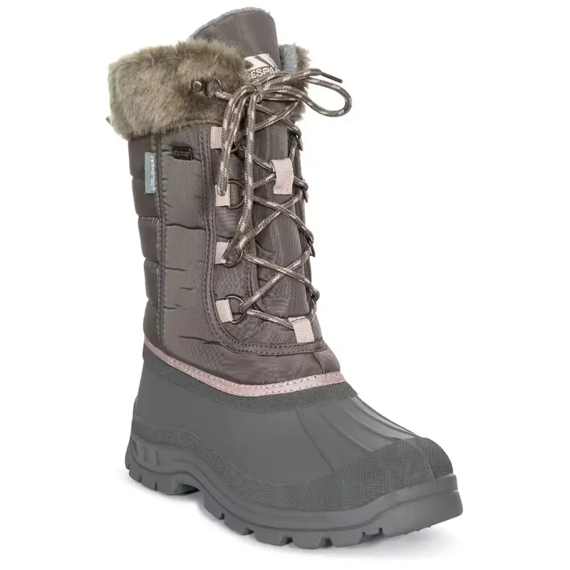 TRESPASS Womens Fleece Lined Waterproof Rubber Shell Snow Boots - Stavra II