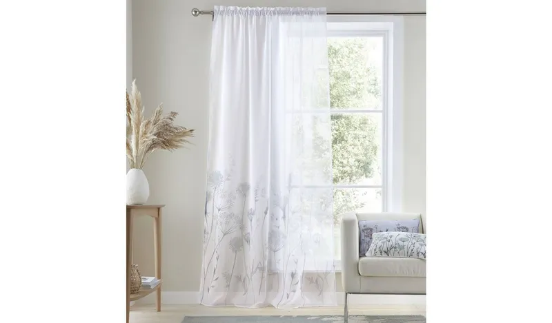 Catherine Lansfield Medowsweet Voile - White