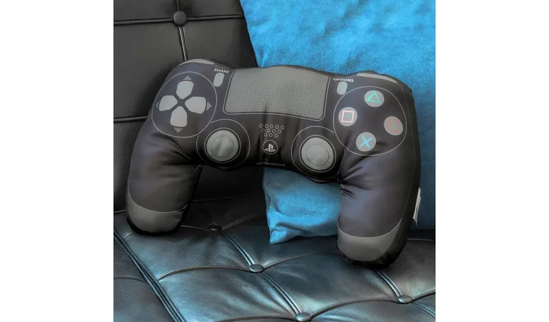 PlayStation Controller Shaped Cushion - Black - 45x32cm