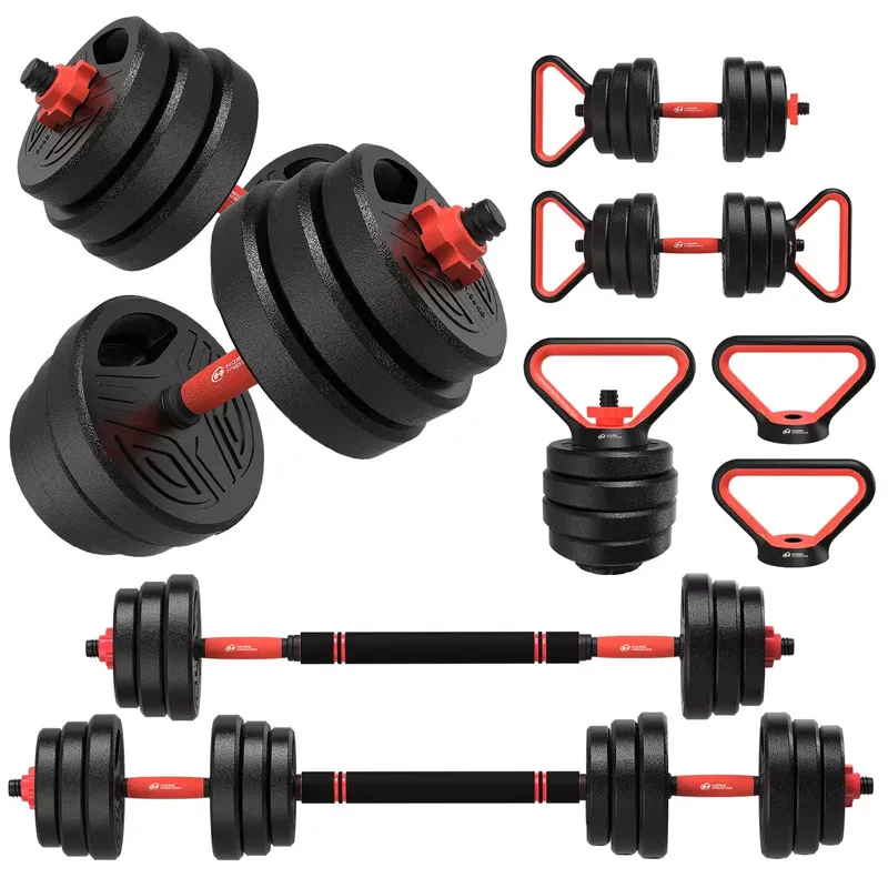 HOMEFITNESSCODE 4-in-1 Adjustable 20 kg Weight Set for Home Strength Training