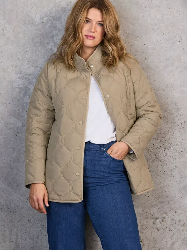 Live Unlimited Onion Quilted Jacket, Khaki