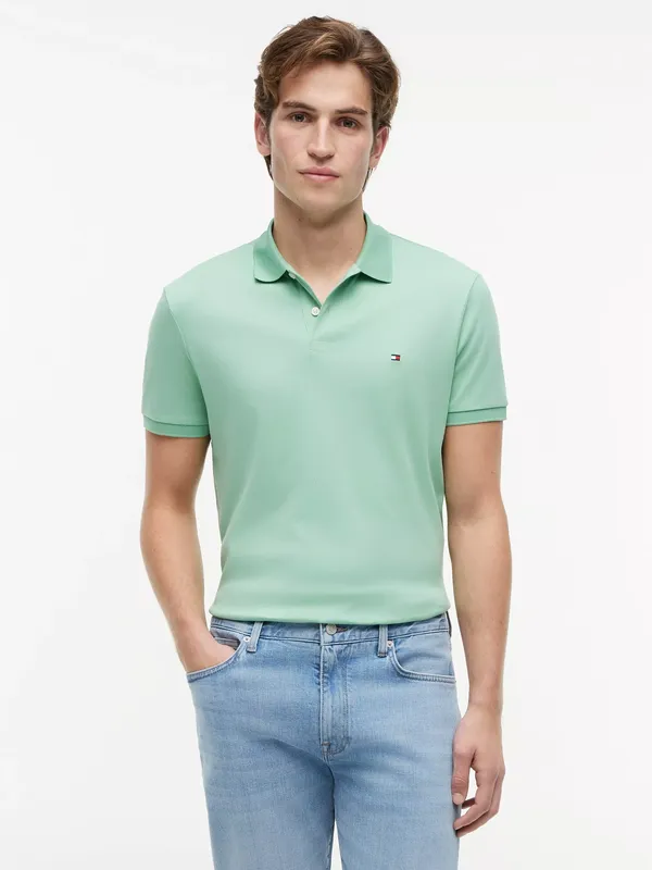 Tommy Hilfiger Cotton Polo Shirt, Light Green