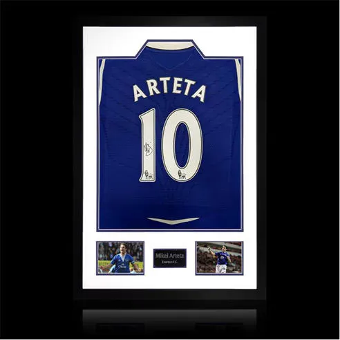 The Fan Cave Mikel Arteta Signed Everton Shirt Premium Frame