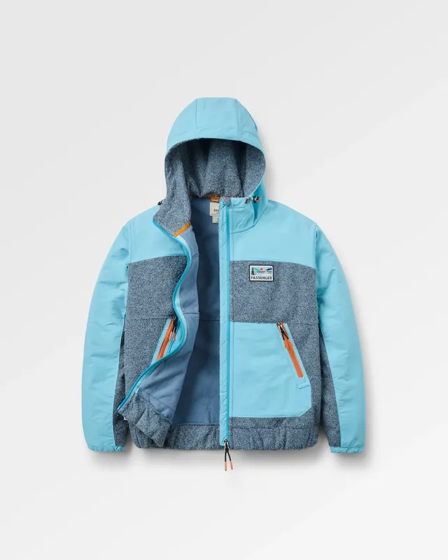 Passenger Clothing Warming Full Zip Windproof Fleece - Stormy Blue/Retro Blue