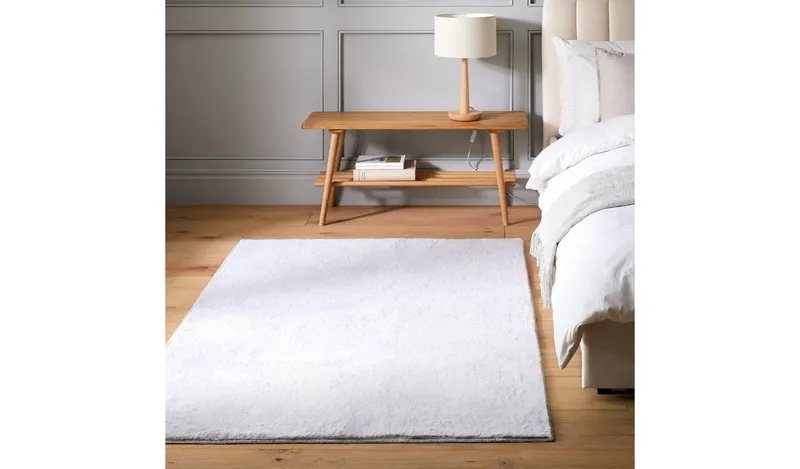 Habitat Cosy Soft Dove Grey Rug
