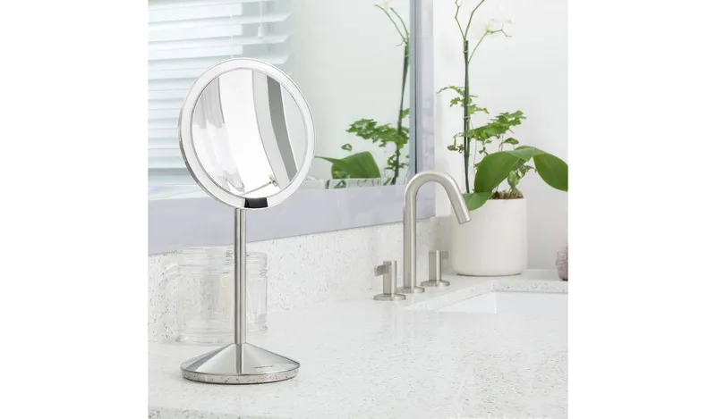 Simplehuman Fold Beauty Sensor Mirror 10x Magnified- Brushed