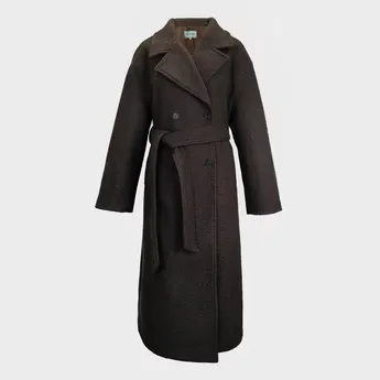 Jack Wills Women's Duster Calf Length Long Sleeve Lapel Collar Button Overcoat