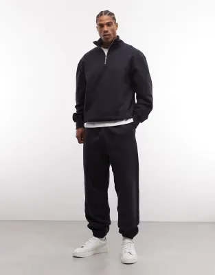 premium heavyweight oversized jogger in navy
